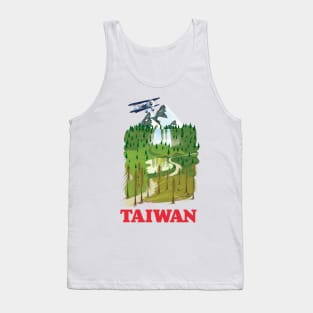 Taiwan landscape travel poster Tank Top